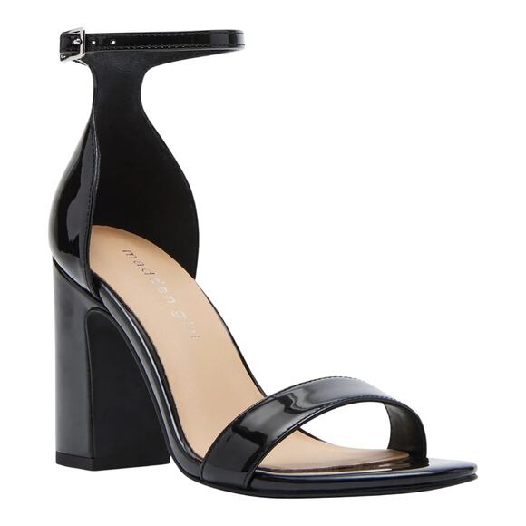 Madden Girl Women's Sasha Two Piece Block Heel Dress Sandals Black Size 5 1/2 - Picture 1 of 4